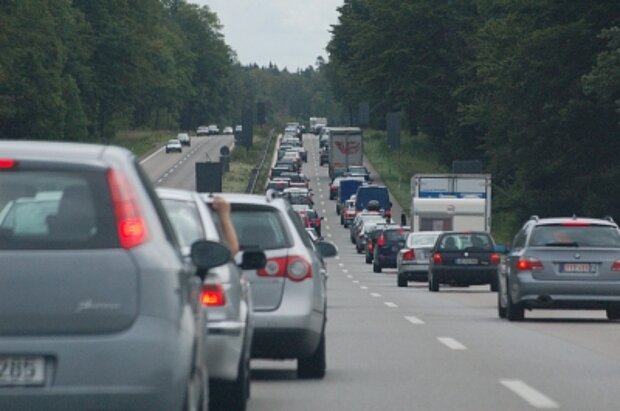 Stau auf der Autobahn